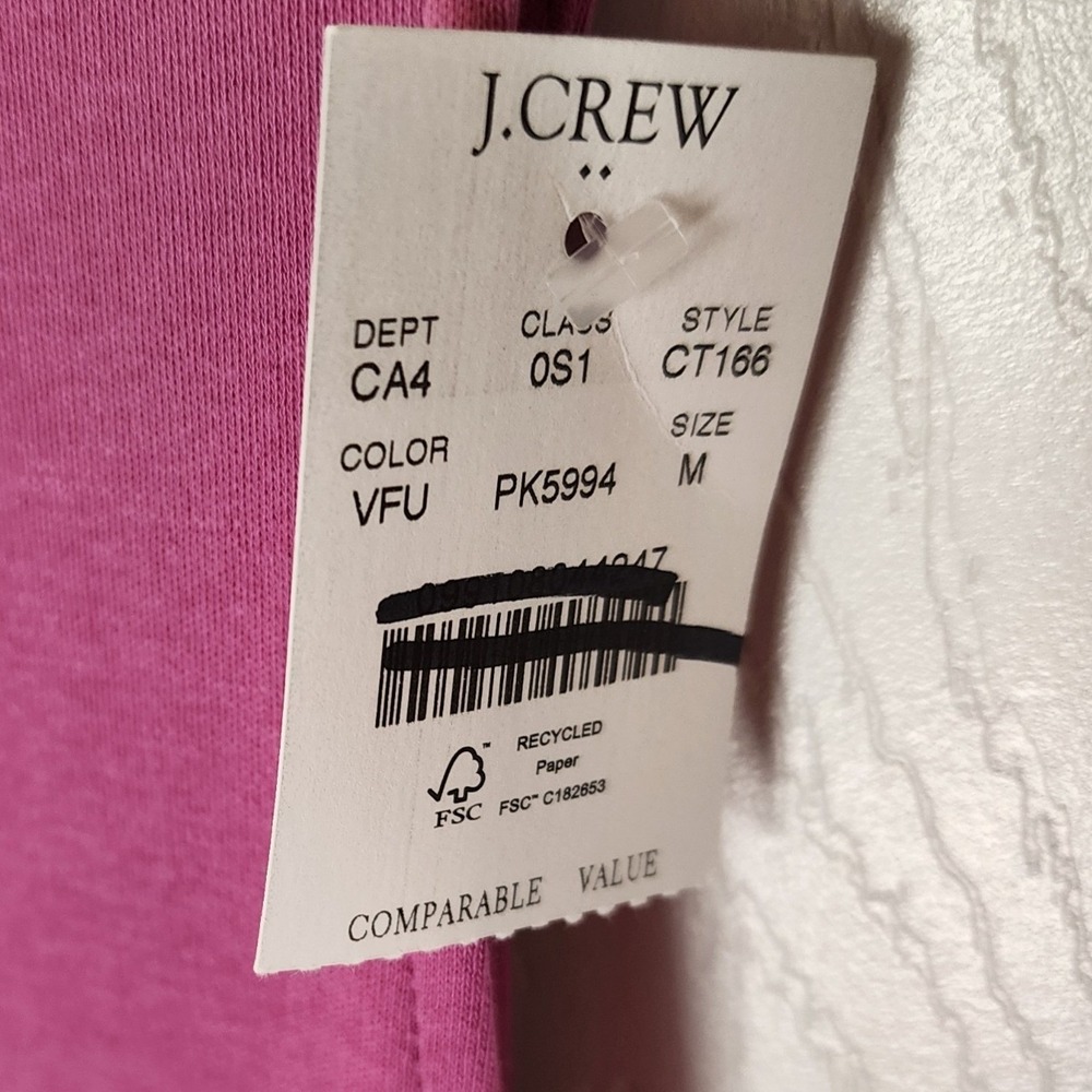 J.Crew Essential Dress Women M Pink New Sleeveless Cotton Mini CT166 - Picture 4 of 5